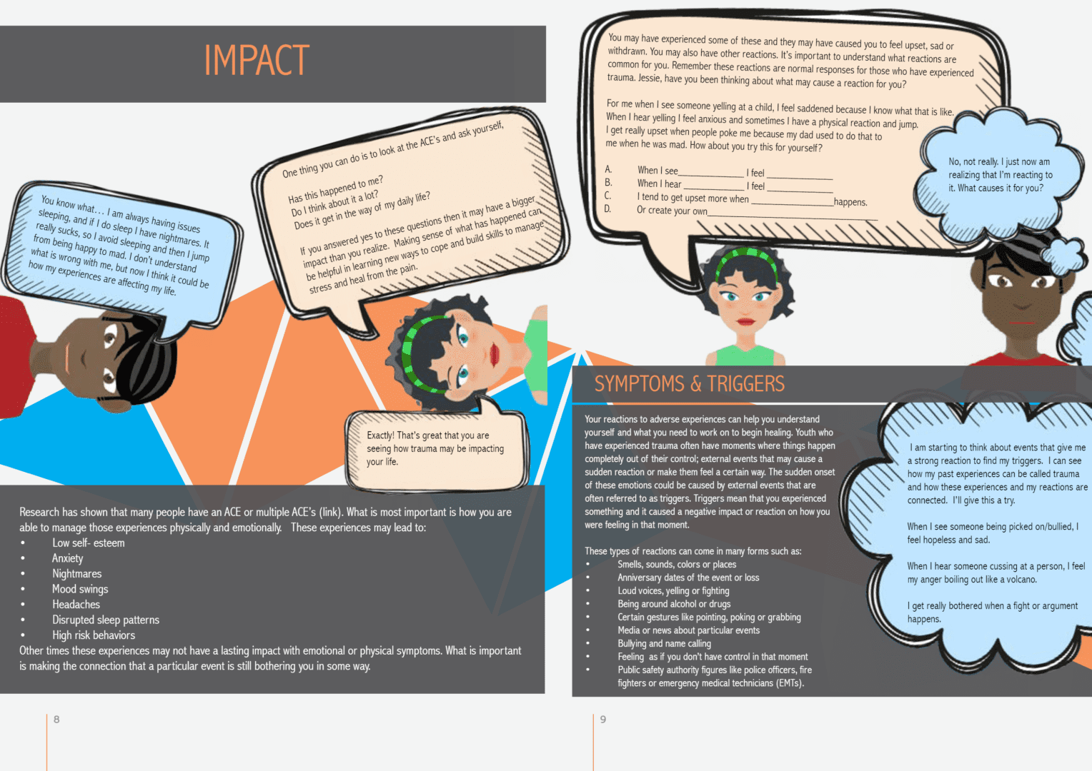 A page of information about impact.